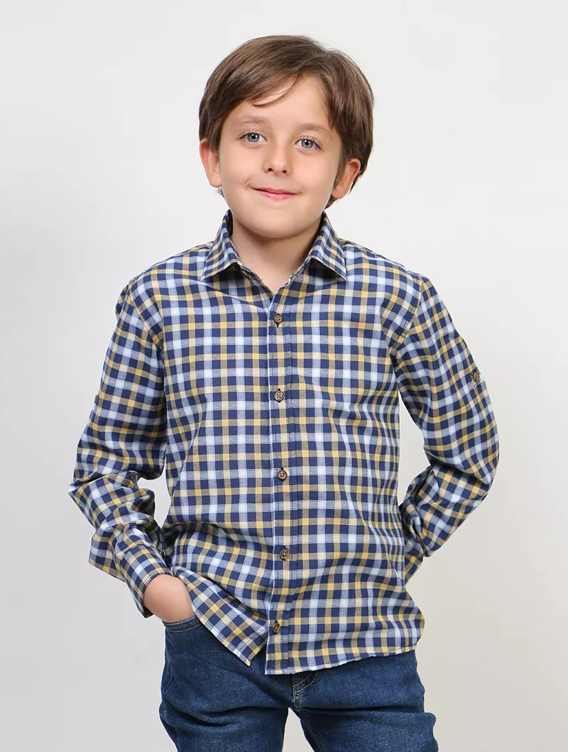 CHEMISE À CARREAUX GARÇON